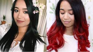 Red hair ombre in these photos really sparkles! Diy Black To Red Ombre Hair Transformation Youtube