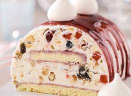 Buche Glace Nougat Dessert Noel Gourmand Recette Alimentation Noel Cuisine Delicieux Desserts