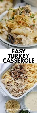 Combine topping ingredients in a small bowl. Creamy Turkey Casserole Budget Friendly Spend With Pennies