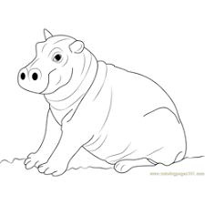 Free printable zoo animals coloring pages for your little ones Cute Hippopotamus Baby Coloring Page For Kids Free Hippopotamus Printable Coloring Pages Online For Kids Coloringpages101 Com Coloring Pages For Kids