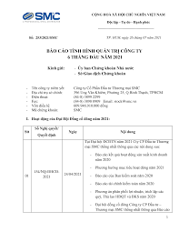 BÁO CÁO TÌNH HÌNH QUẢN TRỊ CÔNG TY 6 THÁNG ĐẦU NĂM 2021