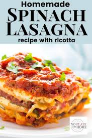 Homemade Spinach Lasagna Recipe With Ricotta Lasagna Recipe With Ricotta Homemade Lasagna Recipes Lasagna Recipe