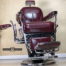 Custom Emil J Paidar Complete Restoration With Original Barbers Stool Attached Definitely One Of A Kind And Super Rare Barber Chair Barber Custom Upholstery