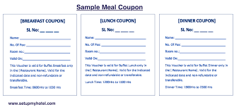 These notes are intended for them to learn about different aspects of the mechanics of the functions of an institution or organization. Front Office Guest Meal Voucher Meal Coupon Format Hotels