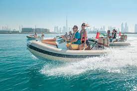 Captain A Boat In Dubai On Dubai S Only Self Drive Boat Tour Reach Fast Speeds On The Safe And Fun Adventure That Is Suita Boat Tours Mountain Bike Tour Dubai