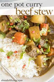 One Pot Coconut Curry Beef Stew Recipe Beef Curry Stew Curry Stew