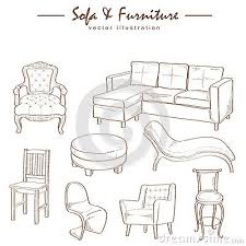 Furniture Collection Sketch Drawing Vector Drawing Furniture Furniture Design Sketches Furniture Collection