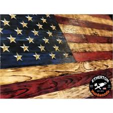 Signature Series Natural Grain Wooden American Flag Carved Stars Wooden American Flag American Flag Wood American Flag