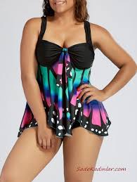 2020 Buyuk Beden Mayo Modelleri Siyah Askili Desenli Kiyafet Kombinleri Battal Boy Kiyafetler Plus Size Bikini Mayolar