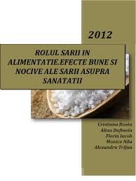 Inlocuitorul de sare isi pastreaza gustul sarat deoarece are in compozitie o cantitate mai mare de potasiu si mai mica de sodiu. Rolul Sarii In Alimentatie Proiect