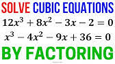 Follow edited jan 30 '17 at 14:29. Solve Cubic Equations Easy Factoring Method Youtube