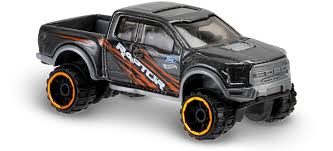Mf blue, black base, dk. 2017 Ford F150 Raptor In Grey Hw Hot Trucks Car Collector Hot Wheels