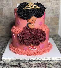 Lovely Curly Hair Girl Cake Cake Baby Cake Custom Cupcakes