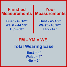 how to calculate wearing ease for a better fitting plus size