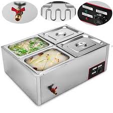 Vevor Commercial Food Warmer 110v Electric Food Warmer 850w Stainless Steel Bain Marie Buffet Food Warmer Steam Table F Buffet Food Food Warmers Catering Trays
