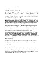 Every body is different, but most people maintain ketosis with between 20 and 50 g of net carbs per day, says. Pdf Beynen Ac 2018 Wet Food And Calorie Intake By Cats