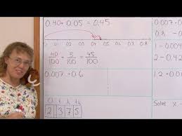 When needed, write one or more extra zeros to the right so that both decimals have the same number of decimal digits. Add And Subtract Decimals Mentally With Up To 3 Decimal Digits Youtube