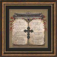 At right is the ten commandments monument that he had commissioned at his own expense for the the issue of governmental sponsorship of public display of the ten commandments first came. Ten Commandments Square Framed Art Christian Art And Decor Carpentree