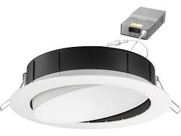 Lithonia Wf6 Adj Wafer 12w 120v 3000 4000 5000k Color Switchable Dimmable Led 6 Tilt Adjustable Gimbal Recessed Downlight White Wf6 Adj Led 30k40k50k 90cri Mw M6 Bulbs Com