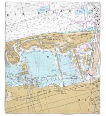 Fl Miami Beach Fl Nautical Chart Silk Touch Throw Blanket