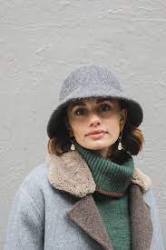 Wool Bucket Hat Dark Grey Petite Studio Outfits With Hats Winter Hats For Women Cool Street Fashion