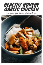 If you have too much space between the pieces the sugars in the sauce will burn and your evening's entertainment will consist of dish scrubbing. Healthy Hone Garlic Chicken Stir Fry Our Salty Kitchen