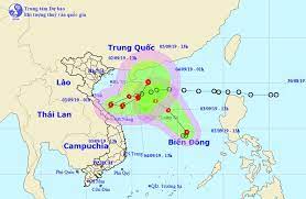 Rạng sáng 10/10, tâm áp thấp nhiệt đới nằm cách đảo song tử tây khoảng 230 km về phía bắc. Hai Ap Tháº¥p Nhiá»‡t Ä'á»›i Tren Biá»ƒn Ä'ong Co Thá»ƒ Nháº­p Thanh Má»™t