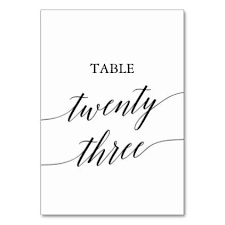 Elegant Black Calligraphy Table Number 23 Zazzle Com Calligraphy Table Numbers Fall Wedding Table Numbers Whimsical Typography