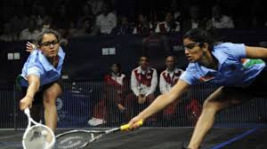 The squash ball with a double yellow dot is called the pro. India At Cwg 2018 Dipika Pallikal Joshna Chinappa Start Squash Doubles Campaigns With Wins