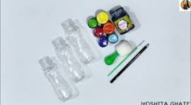 3 Quick Plastic Bottle Painting Ideas for Beginners| Easy Best Out of Waste  Idea| Bottle Art|