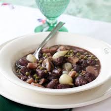 Hearty Red Wine Braised Beef Stew With Chicken Hearts Braised Beef Stew Braised Beef Beef Stew