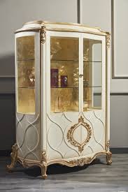 Kitchens with antique white cabinets are popular because they look beautiful and elegant. Casa Padrino Luxury Baroque Display Cabinet White Antique Gold 132 X 57 X H 201 Cm Sumptuous Baroque Showcase With 2 Doors Baroque Living Room Furniture
