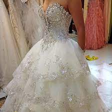 Undefined Bling Wedding Dress Wedding Dress Train Crystal Wedding Dresses