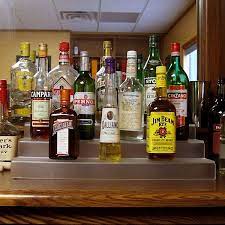 24 Inch 3 Tier Liquor Bottle Shelf Translucent Bottle Display Liquor Shelf Liquor Bottles