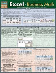Quickstudy Ms Excel For Business Math Laminated Reference Guide Excel Tutorials Excel Shortcuts Math Formulas
