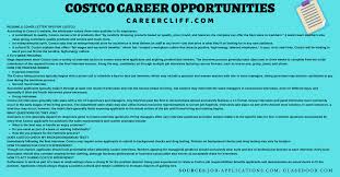 costco career opportunities with