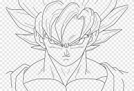 Use pairs of curved lines that meet in jagged points. Goku Vegeta Dragon Ball Heroes Super Saiyan Drawing Goku Png Pngegg