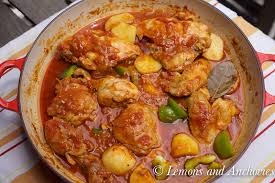 2 breast halves, 2 thighs, 2 drumsticks, and 2 wings. Filipino Chicken Asado Stew Recipe Lemons Anchovies