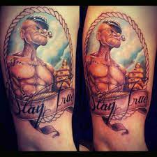 Tattoo uploaded by Mathias Schjønning • #popeye #sailor #staytrue  #nextattoo #traditional • Tattoodo
