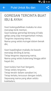 Assalamualaikum teman teman kali ini saya membuat puisi tentang ibu dan ayah dari proses perjuangan seorang ayah dan ibu. Puisi Untuk Ibu Dan Ayah Fur Android Apk Herunterladen