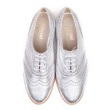 Vegan Silver Oxford Brogues Lace Up Shoes Beyond Skin Vegan Shoes Vegan Flats Shoes Vegan Shoes Women