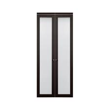 Truporte 36 In X 80 In 3030 Series 1 Lite Tempered Frosted Glass Espresso Composite Interior Closet Bi Fold Door 247238 Bifold Doors Bifold Closet Doors Doors Interior