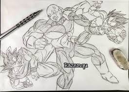 Vegeta And Goku Vs Jiren Sketch Dragon Ball Z Dragones Dragon Ball