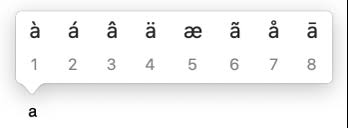 For example, to enter the character à you press the alt key and type 0224 on the numeric keypad. Enter Characters With Accent Marks On Mac Apple Support