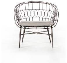 During warm weather, easily add a row of metal outdoor lounge chairs with mesh backs look sleek and dry quickly in the summer sun. Mantis Metal Outdoor Club Chair Midcentury Outdoor Lounge Chairs By Rustic Edge Houzz
