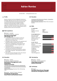 To be successful in this role, you should be familiar with supply chain procedures and have good communication skills to interact with vendors, clients and internal teams. Warehouse Manager Cv Example Kickresume