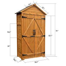 Outdoor Storage Cabinet Tall Patio Garden Tool Utility Shed Weather Resistant Cabinets Cupboards Home Garden