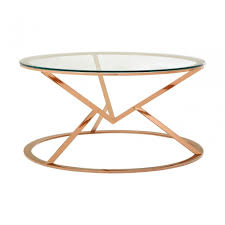 Brass large rectangle glass coffee table with shelf. Signature By No18 Geo Round Rose Gold Coffee Table Tables From No18 Interiors Uk