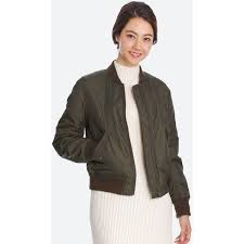 Uniqlo Women S Ma 1 Bomber 30 Liked On Polyvore Featuring Outerwear Jackets Olive Brown J Olive Green Bomber Jacket Bomber Jacket Olive Military Jacket