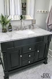 The satin black window pane design and hardware finish will add bold style to any bathroom. Dark Vanity Bathroom Ideas Beautiful Best 25 Dark Vanity Bathroom Ideas On Pinterest Bathroom Cabinets Diy Dark Vanity Bathroom Black Vanity Bathroom